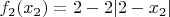$f_2(x_2)=2-2|2-x_2|$