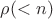 $\rho (<n)$