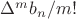 $\Delta^m b_n/m!$