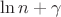 $\ln{n}+\gamma$
