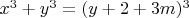 $x^3+y^3=(y+2+3m)^3$