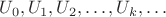 $U_0,U_1,U_2,\ldots,U_k,\ldots$