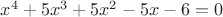 $x^4+5x^3+5x^2-5x-6=0$