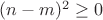 $(n-m)^2\ge 0$