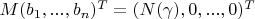 $M (b_1, ..., b_n)^T=(N(\gamma), 0, ..., 0)^T$