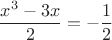$$
\frac{x^3 - 3x}{2} = -\frac{1}{2}
$$