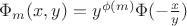 $\Phi_m(x,y)=y^{\phi(m)}\Phi(-\frac{x}{y})$