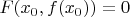 $F(x_0,f(x_0))=0$
