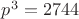 $p^3=2744$