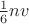 $\frac{1}{6}nv$