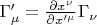 $\Gamma'_{\mu} = \frac{\partial x^{\nu}}{\partial x'^{\mu}} \Gamma_{\nu}$