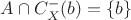 $A \cap C^{-}_{X}(b)=\{b\}$