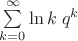 $\sum\limits_{k=0}^{\infty}\ln k \; q^k$
