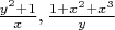 $\frac{y^2+1}{x}, \frac{1+x^2+x^3}{y}$