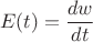 $$E(t) = \frac{dw}{dt}$$ $$E(t) = \frac{dw}{dt}$$