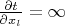 $\frac{\partial t}{\partial x_l}=\infty$