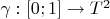 $\gamma:[0;1]\to T^2$