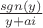 $\frac{sgn(y)}{y+ai}$