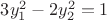 $3y^2_1 - 2 y_2^2 = 1$