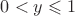 $0<y\leqslant 1$ $0<y\leqslant 1$