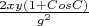 $\frac{2xy(1+CosC)}{g^2}$