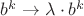 $b^k\to\lambda\cdot{b^k}$