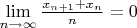 $\lim\limits_{n\to\infty}\frac{x_{n+1}+x_n}{n}=0$