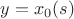 $y = x_0(s)$