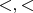 $<, <$