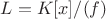 $L=K[x]/(f)$