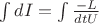 $ \int dI = \int \frac {-L}{dt U} $