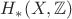 $H_*(X,\mathbb Z)$