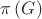 $\pi\left(G\right)$
