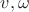 $v,\omega$