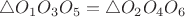 $\triangle O_1O_3O_5= \triangle O_2O_4O_6 $