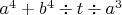 $a^4+b^4\div t\div a^3$
