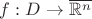 $f:D\rightarrow \overline{{\Bbb R}^n}$