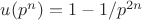 $u(p^n)=1-1/p^{2n}$