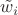 $\tilde w_i$