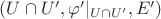 $(U\cap U',\varphi'|_{U\cap U'},E')$