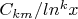 $C_{km}/ln^k x$