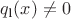 $q_\text{l}(x)\ne0$