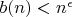 $b(n)<n^{\epsilon}$