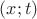 $(x;t)$