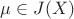 $\mu\in J(X)$