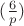 $(\frac{6}{p})$