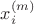 $x_i^{(m)}$