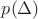 $p(\Delta)$
