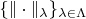 $\{\|\cdot\|_\lambda\}_{\lambda\in\Lambda}$