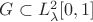 $G\subset L_\lambda^2[0,1]$